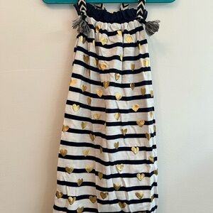 Crewcuts Striped Sundress with Gold Heart Accents